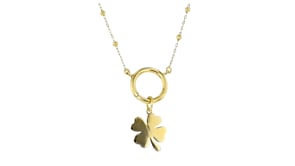 Italian 14kt Yellow Gold Four-Leaf Clover Charm