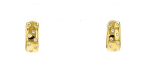 .20 ct. t.w. Scattered Lab-Grown Diamond Huggie Hoop Earrings in 18kt Gold Over Sterling