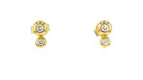 .20 ct. t.w. Bezel-Set Lab-Grown Diamond Drop Earrings in 18kt Gold Over Sterling