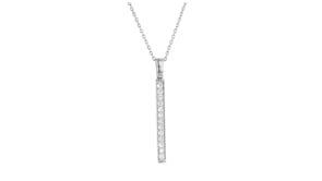 .20 ct. t.w. Lab-Grown Diamond Linear Bar Pendant Necklace in Sterling Silver