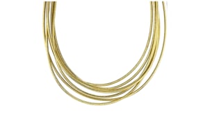 Italian Multi-Strand Flex Necklace with 18kt Gold Over Sterling Clasp