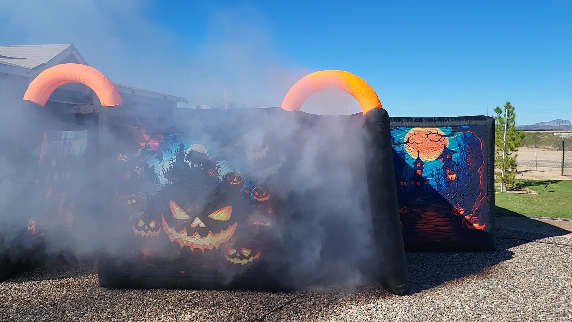 3D haunted house Halloween maze - Bounce Then Slide Party Rentals