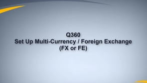 Setup multi-currency and FX