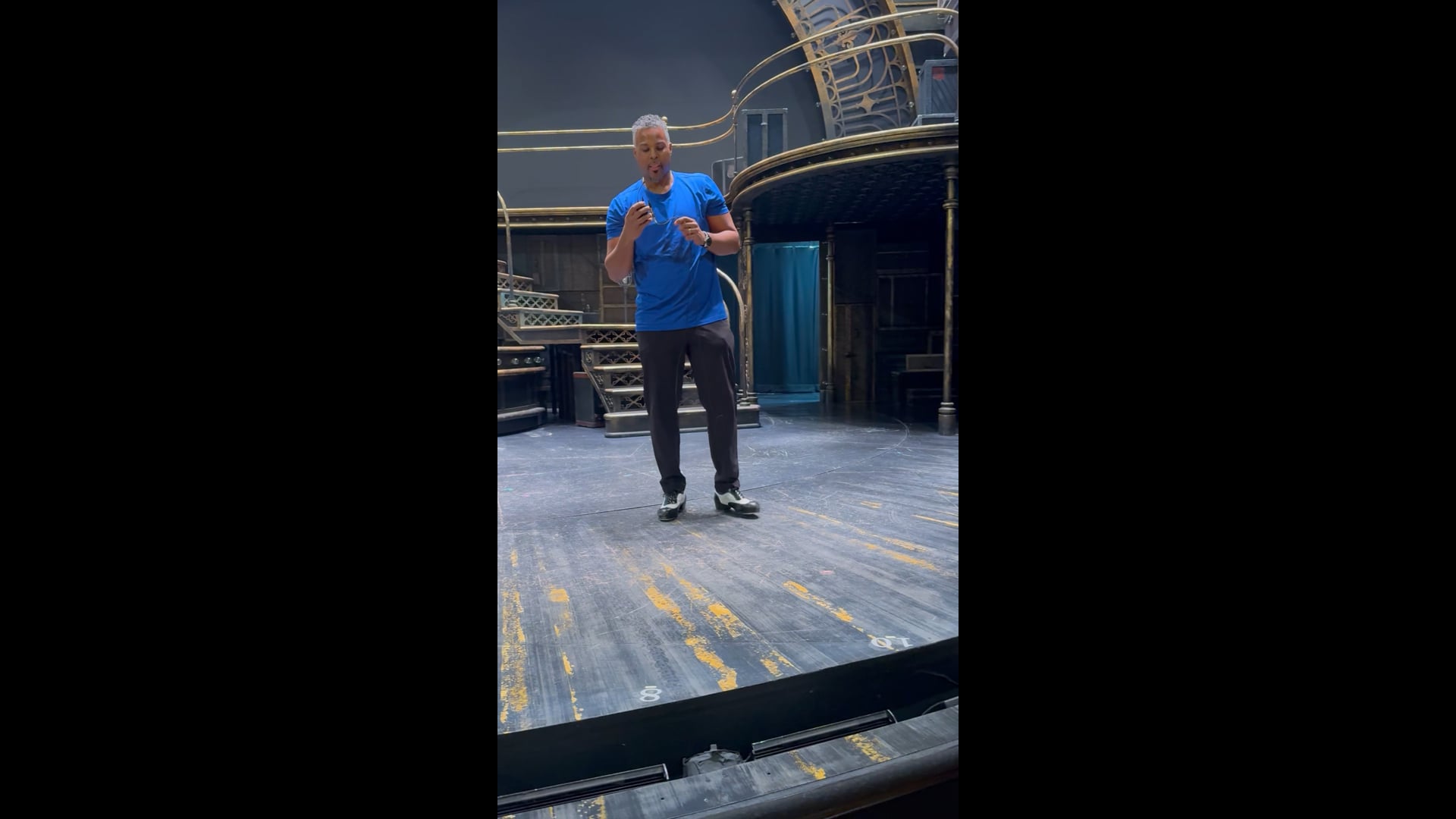 DeWitt Fleming Jr using our mics on Broadway