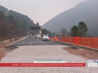 Genga - Sopralluogo di Baldelli al cantiere del viadotto Mariani