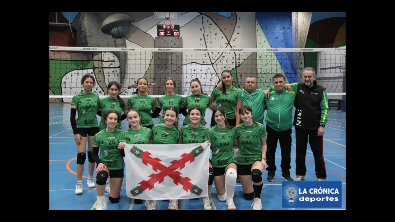 (RESUMEN PARTIDO) Victoria de la SMA Barbastro por 3-0 frente al Club Voleibol Alfajería B. Parciales de 25-21, 25-16 y 25-19