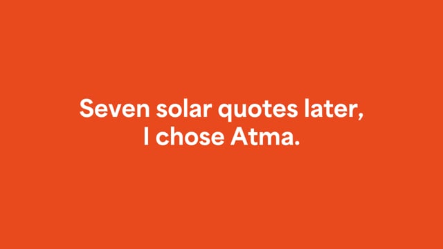 Kenneth compared 7 solar installers — and chose Atma