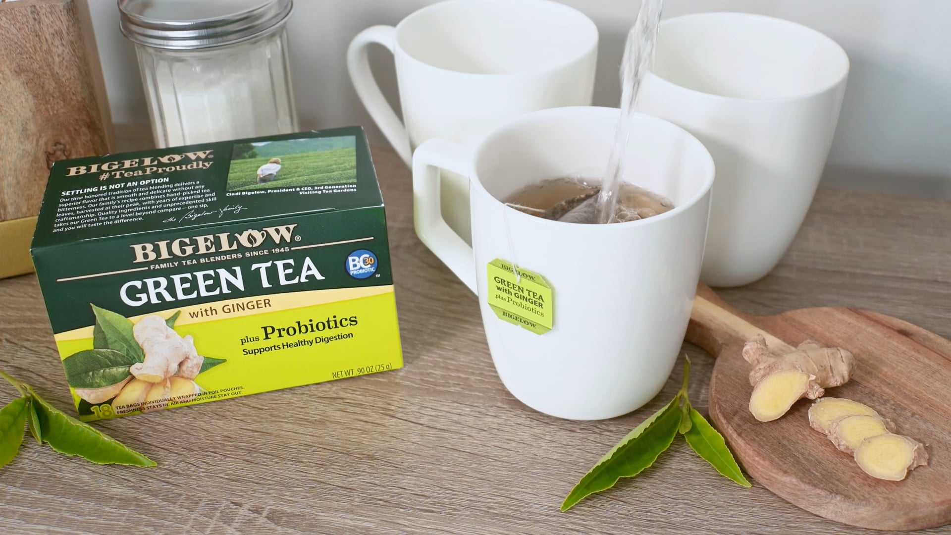 Bigelow Green Tea With Ginger Plus Probiotics