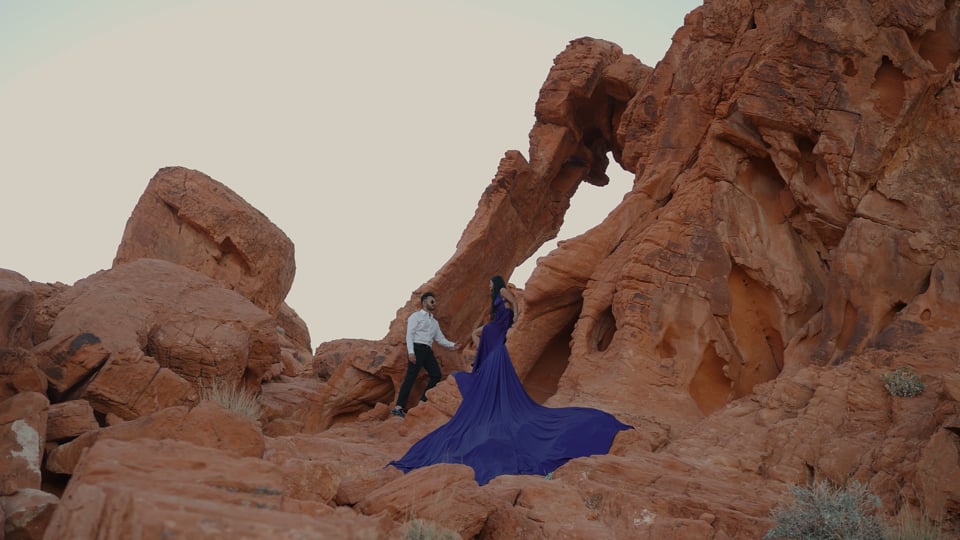 Ballgown romance - still from Bhaarat & Parachi's e-shoot by Happy Soul Films