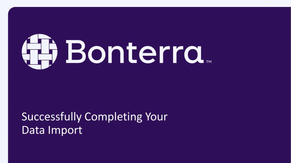 Successfully Completing Your Data Import