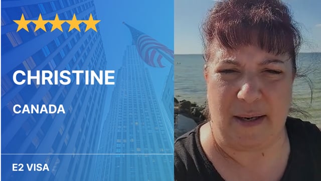 Christine's E2 Visa Testimonial Video