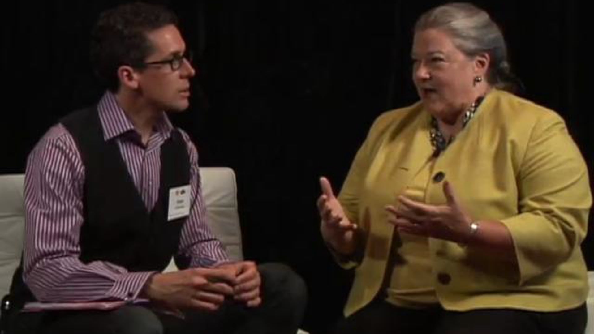 Peg Chemberlin of the MN Council of Churches Interviewed By Sean Kershaw at the National Civic Summit