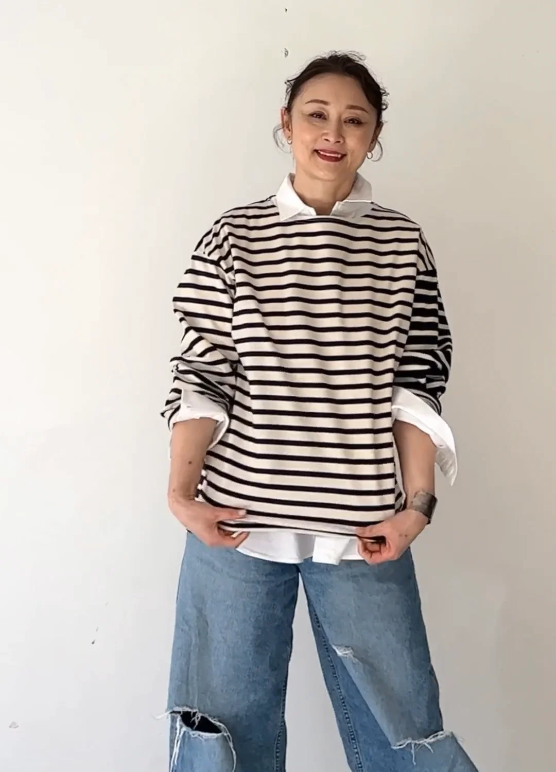 ミックスボーダーボートネックカットソー | HUG O WaR ONLINE STORE