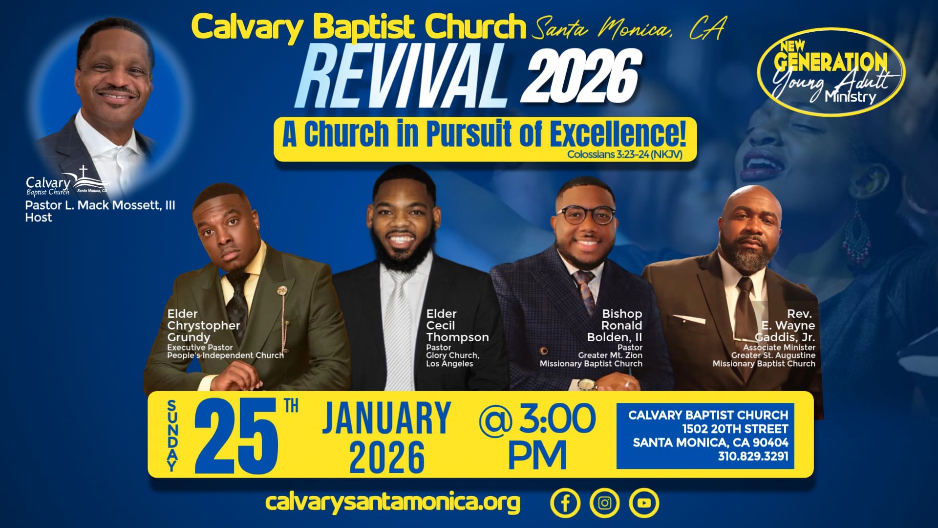 REVIVAL 2026.01.25 3PM Calvary Baptist Church, Santa Monica