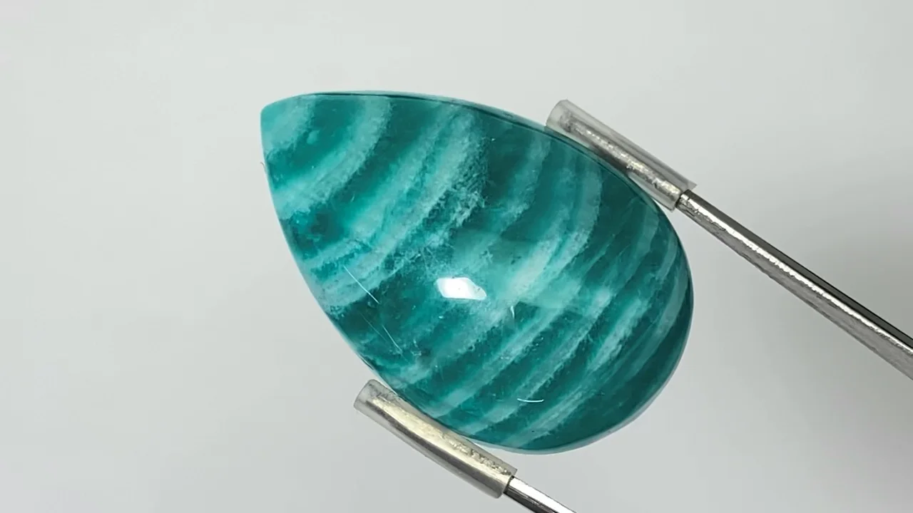 動画】【1点もの】アマゾナイトAAA- カボション 1個 NO.30 - 天然石