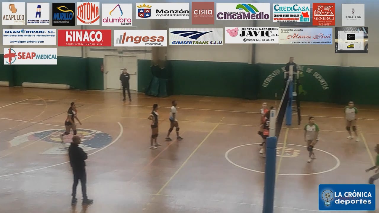 VOLEIBOL FEMENINO CADETE  ESCOLAR  CV MONZÓN 3-0 CV HUESCA ( 25-7,25-21,27-25 )