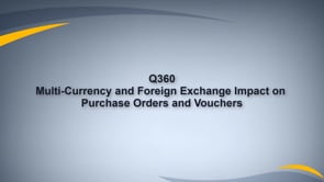 Multi-currency FX impact on PO, Voucher
