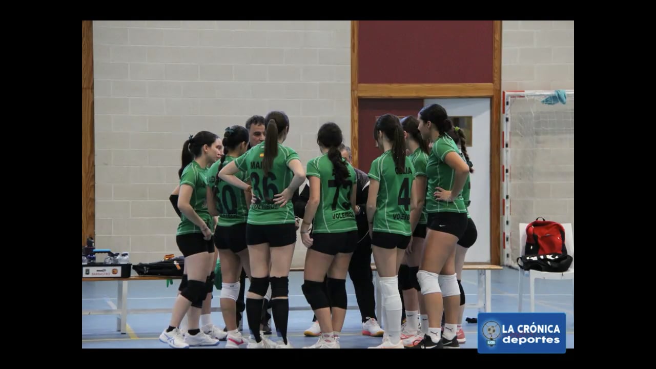 (RESUMEN PARTIDO) Derrota de la SMA Barbastro por 3-0 frente al CV Valdefierro. Parciales 25-13, 25-12 y 25-16
