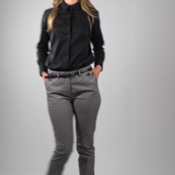 Vidéo: Chemise femme en popeline stretch NINA