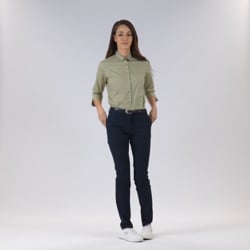 Vidéo: Chemise femme décontractée en popeline stretch BEATRICE