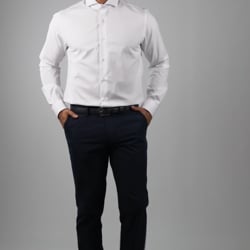 Vidéo: Chemise homme slim fit col italien STEFANO