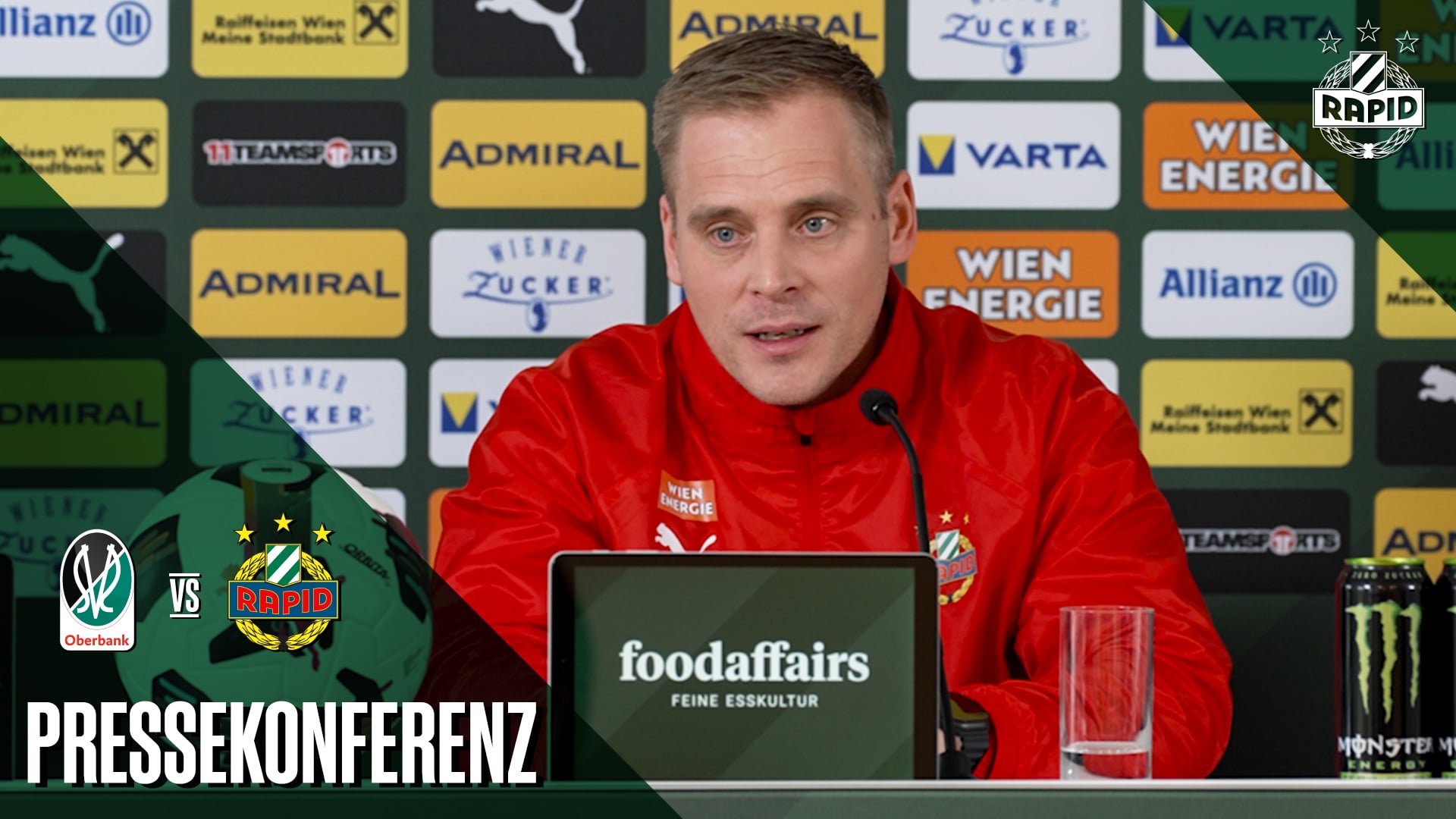 Pressekonferenz vor dem Viertelfinale gegen Ried
