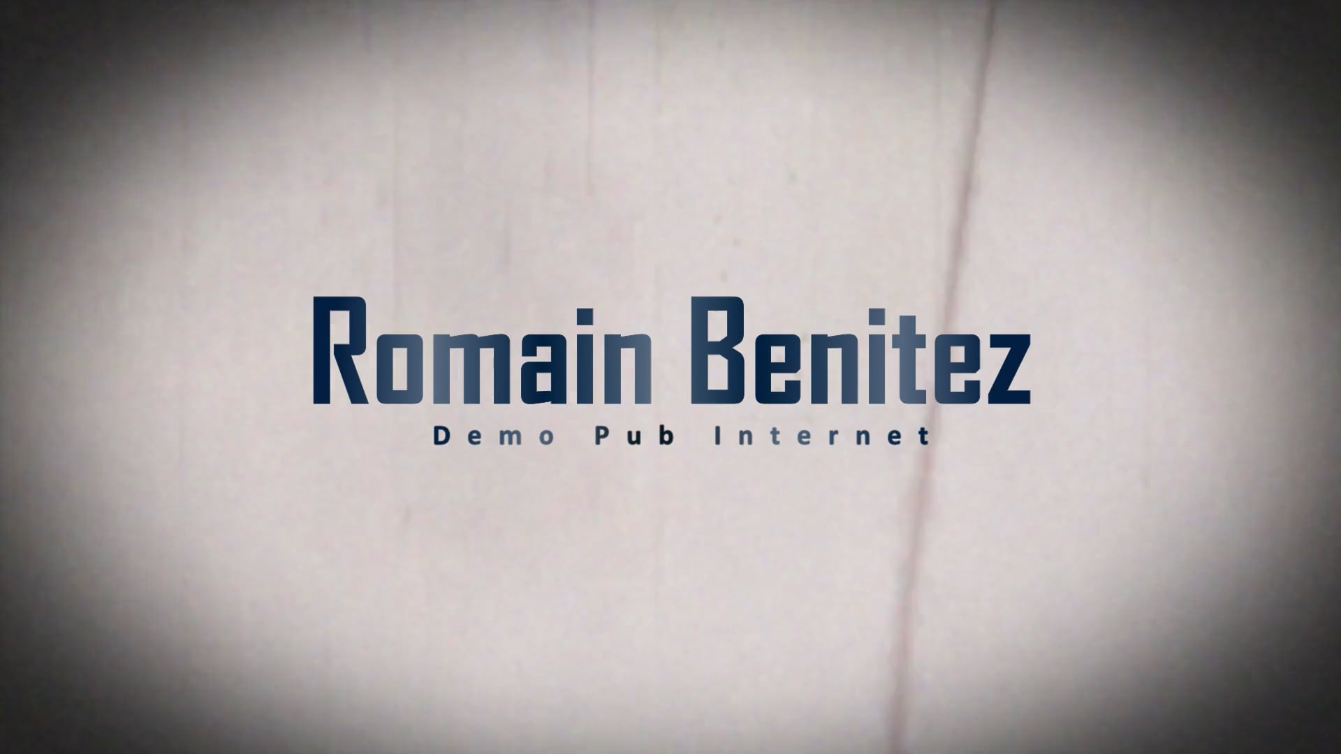 Vidéo DEMO PUB INTERNET ROMAIN BENITEZ