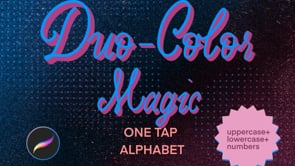 DuoTone Procreate Alphabet Brushes, a Brush Add-On by byJuliaKors (Thumbnail 2 of 5)