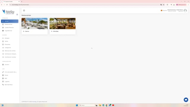 Etiquetas electrónicas: Configurar horarios y rueda de menús | Hoteligy