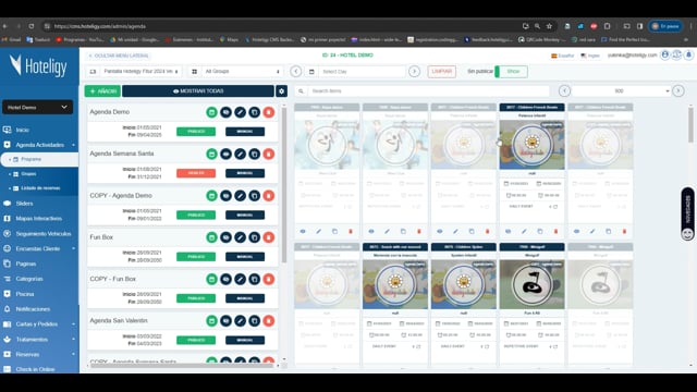 Cómo ocultar una actividad de la agenda | Tutorial Hoteligy