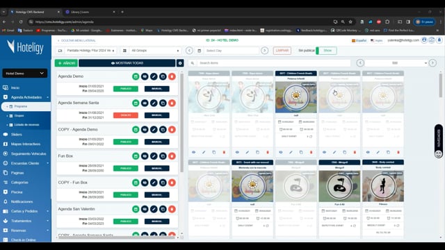 Cómo añadir una actividad a la agenda del hotel | Tutorial Hoteligy
