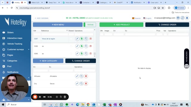 Cómo añadir alérgenos, imágenes y descripciones a productos | Tutorial Hoteligy