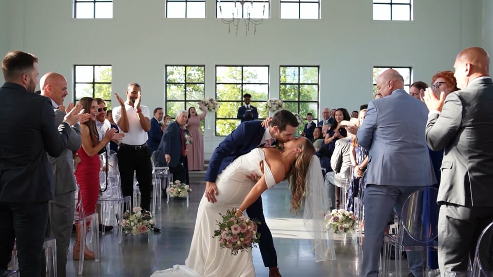 Opening frame of Cassidy and Tim's custom wedding feature film