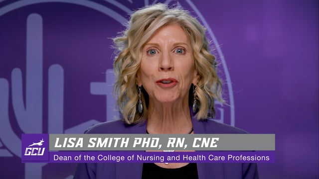 Button to play video: Dean’s Message: College of Nursing and Health Care Professions