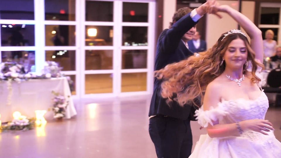 Opening frame of Kristiana and Sean's full documentary wedding film