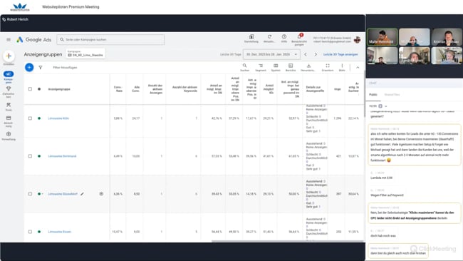 Google Ads Deep-Dive für Wärmepumpen, Google Empfehlungen vs. Realität & Broad Match Test & Live Landingpage-Audit: Schimmelentferner mit Malte vom 29.01.26
