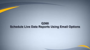 Email Options for Live Data Reports (Schedule LDRs)