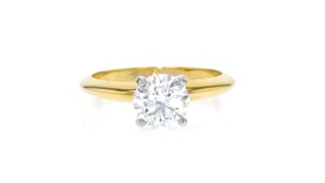 1.30 Carat Certified Diamond Solitaire Ring in 14kt Yellow Gold