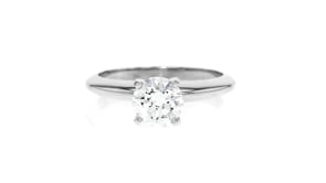 1.03 Carat Certified Diamond Solitaire Ring in 14kt White Gold