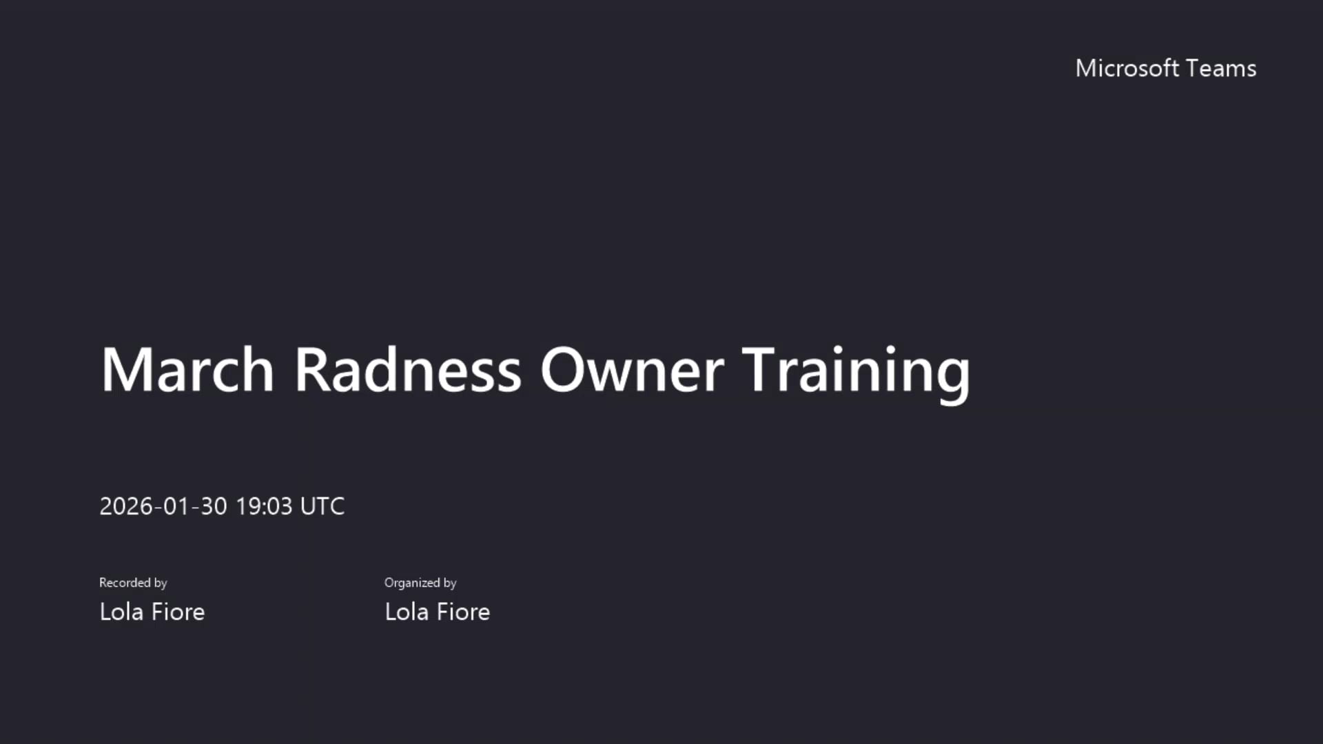 March Radness Owner Training-2026 Meeting Recording | Videos & Movies ...