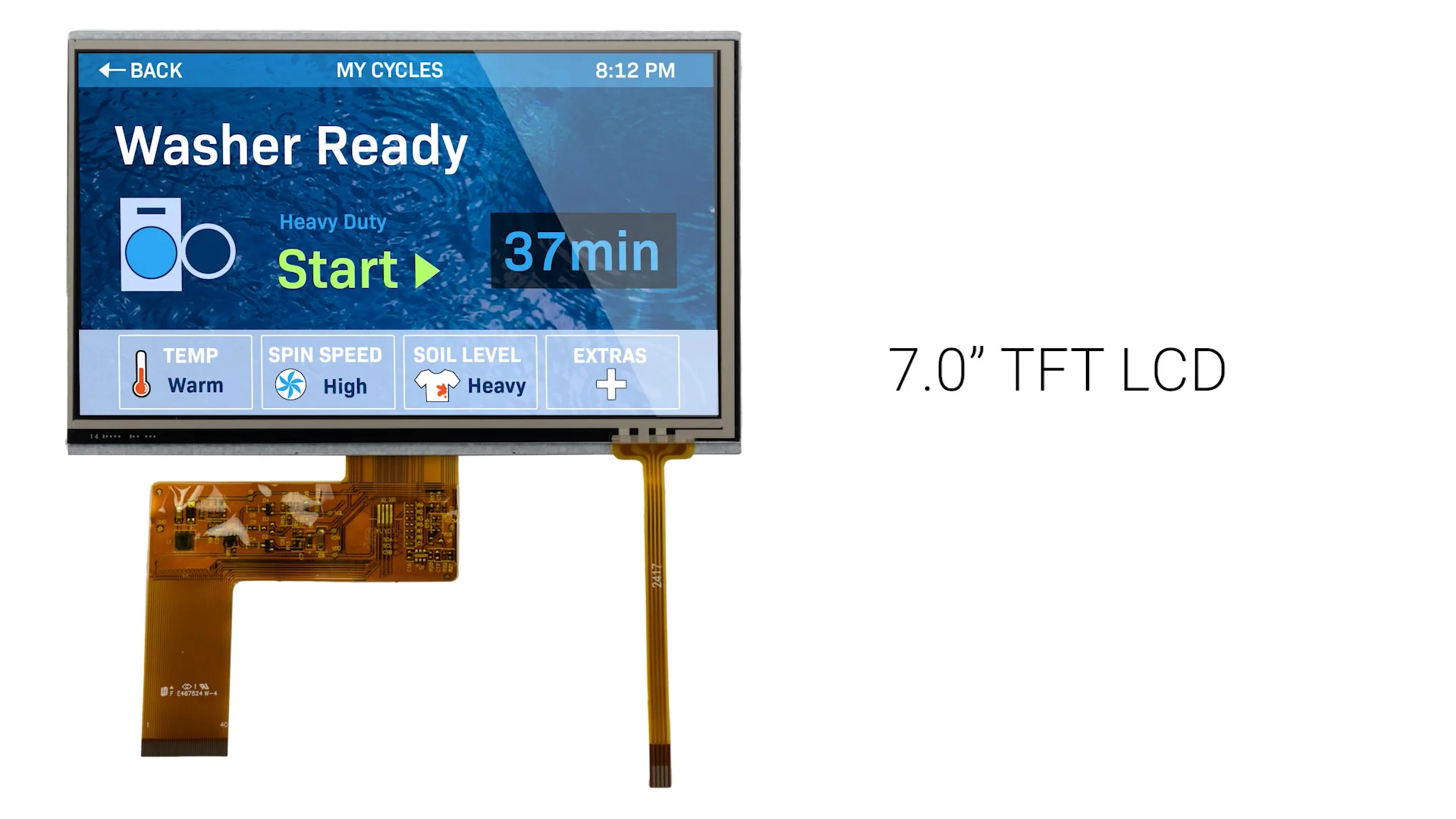 7 inch Standard TN Resistive TFT LCD