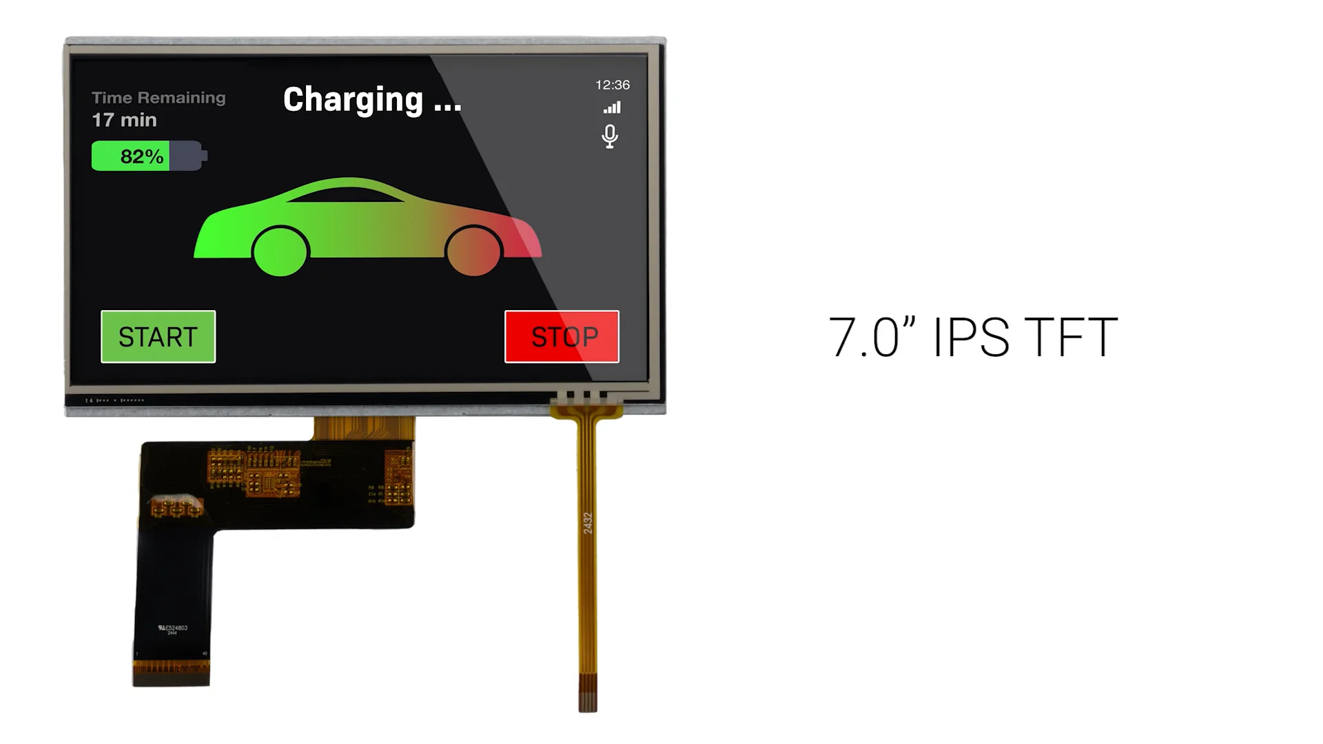 7 inch IPS TFT LCD with Resistive Touchscreen