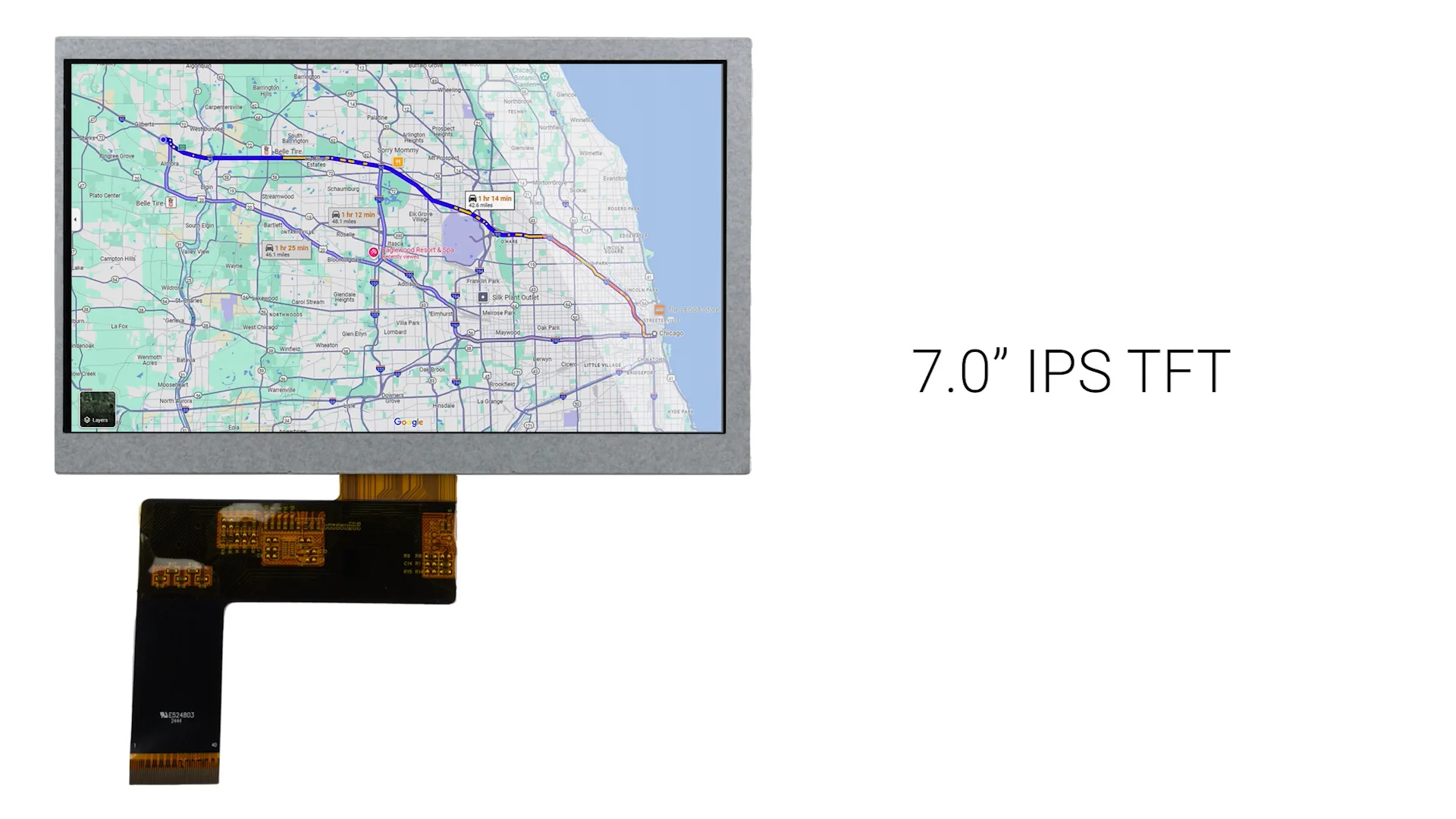 7 inch IPS 800x480 Resolution TFT LCD Display