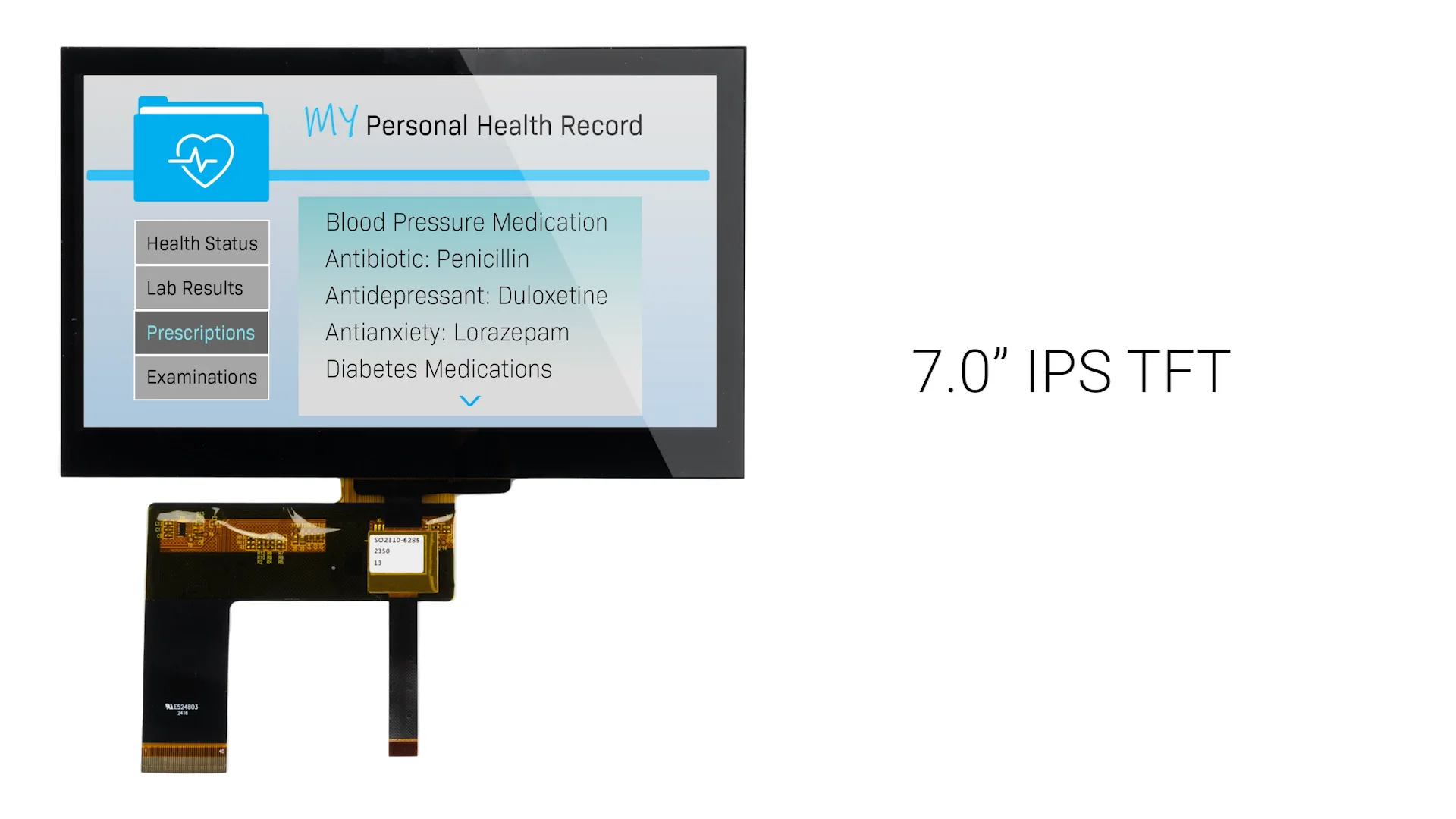 7 inch IPS TFT LCD with Capacitive Touchscreen