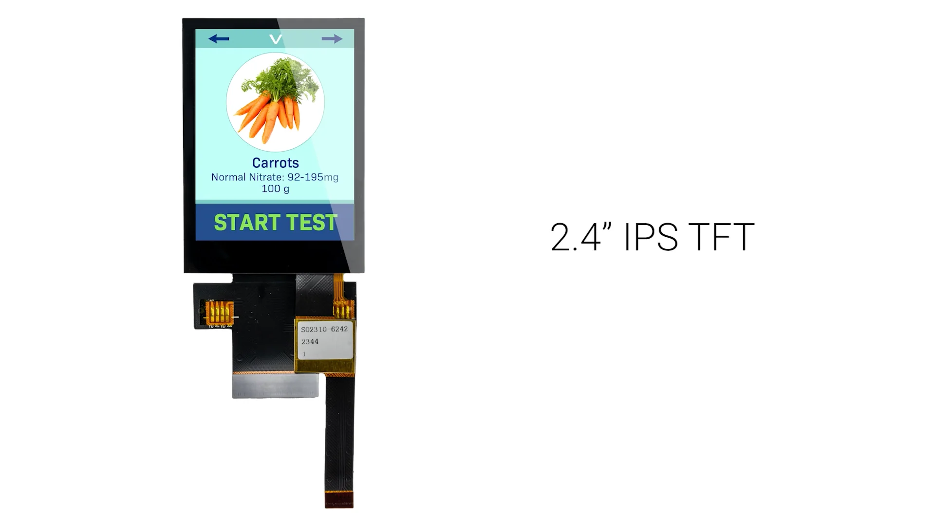 2.4 inch High-Brightness IPS TFT LCD with Capacitive Touchscreen