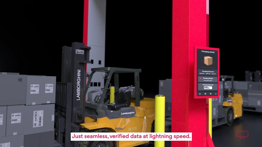 Cubiq Drive-Through Pallet Scanning 3D animation