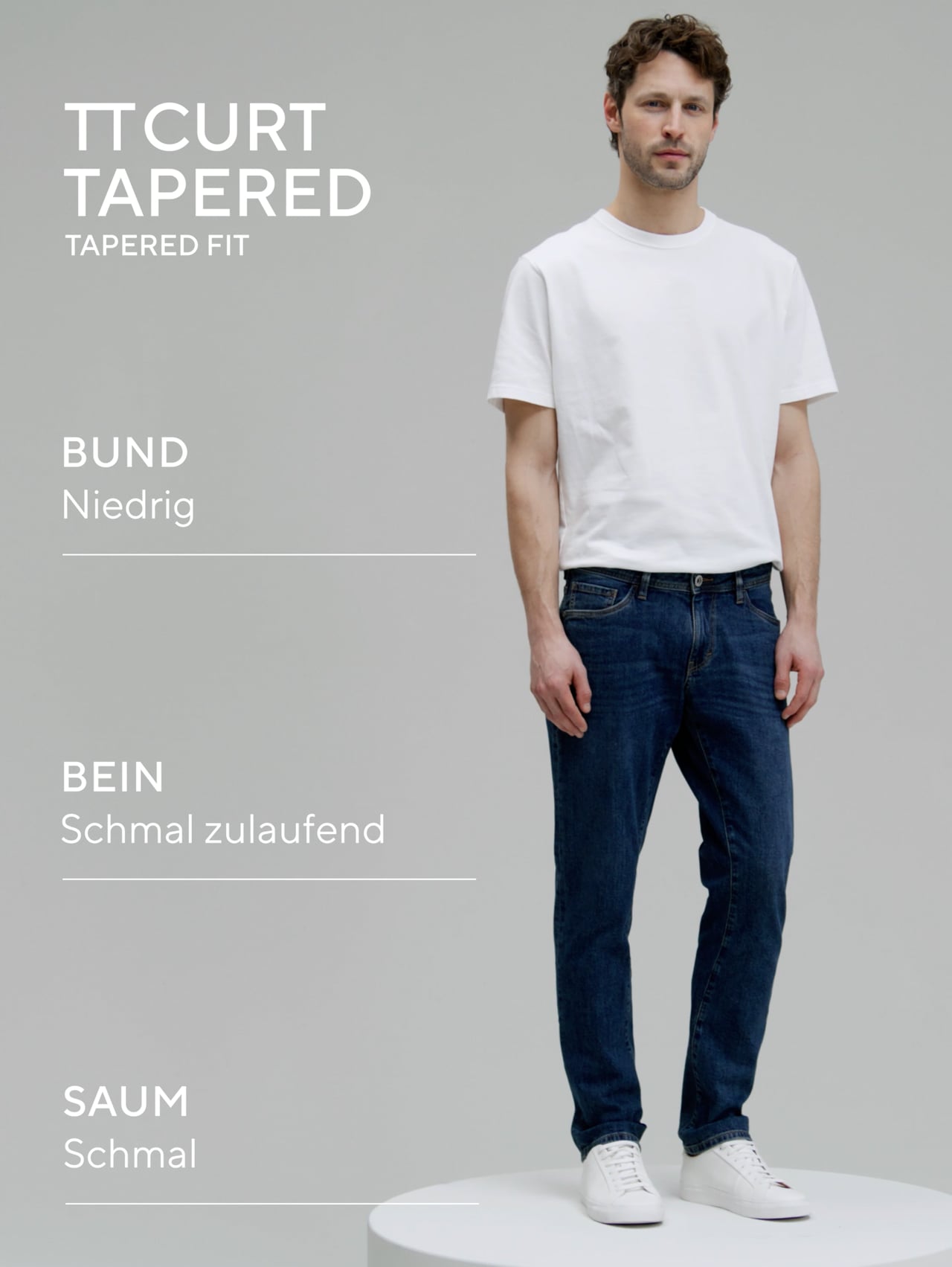 TTCURT TAPERED, Tapered Fit - Bund: Tief, Bein: Schmal zulaufend, Saum: Schmal