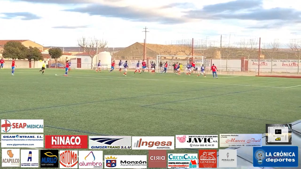 SUSPENDIDO EL CARIÑENA-AT.MONZÓN ALUMBRA CON 2-2 EN EL MARCADOR POR UN PROBLEMA DE SALUD DEL TÉCNICO LOCAL HUMBERTO ARTO