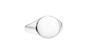 Italian Sterling Silver Personalized Oval Signet Ring