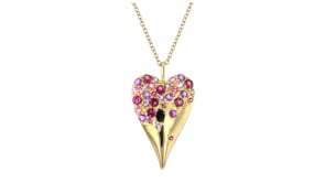 2.00 ct. t.w. Multi-Gemstone Heart Pendant Necklace in 18kt Gold Over Sterling